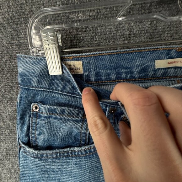 Levi's Premium Middy Straight Jeans Women 29 Blue Denim All Cotton Adult 31x30 - Picture 12 of 16